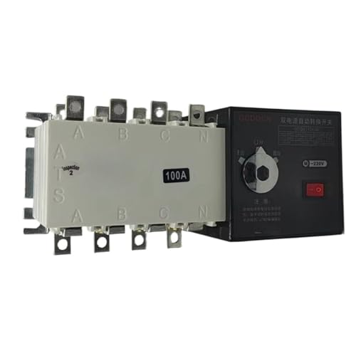 Commutateur de transfert automatique double puissance 4P 100A pour sécuriser l'électricité