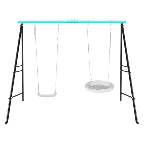 Schaukelgestell Outdoor, Kinderschaukel Babyschaukel aus Metall,...