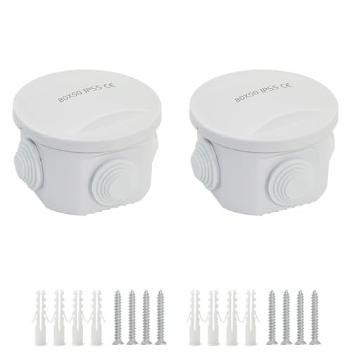 Boîte de jonction pour éclairage de jardin LeMotech boîtier étanche IP55 extérieur lot de 2