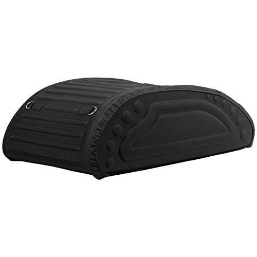 DREAMADE Sac de Toit Voiture Pliable en PE avec Capacité 400L, Coffre de Toit pour Véhicule Résistant aux Intempéries, avec Sangles Réglables et Sac de Rangement en Nylon, Noir