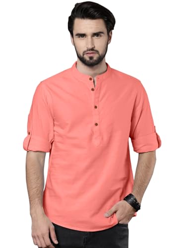 Kurtas droite le long des hanches et chemise col chinois