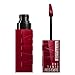 MAYBELLINE Super Stay Vinyl Ink Longwear No-Budge Liquid Lipcolor Makeup Bundle with Royal Deep Wine Red 0.14 fl oz and Fearless Brown 0.14 fl oz Lipsticks