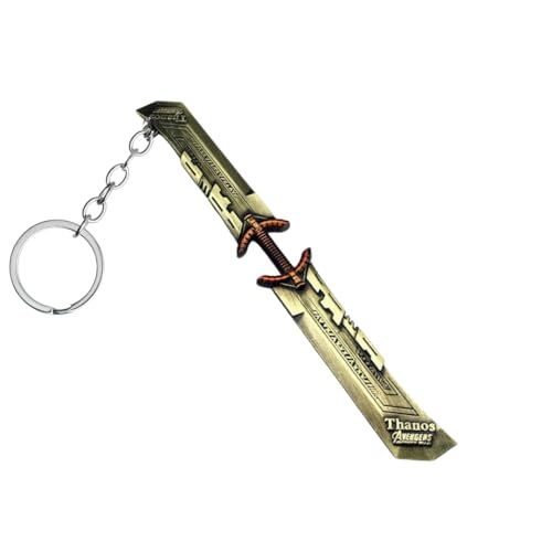 Image of Yaa Catchy Avengers Thanos hand with all Infinity Stone Gauntlet and Double-Bladed Sword KeyChain Key ring best Gift for (Thanos Lovers) Keychains