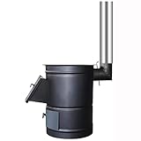 RVCREA Outdoor Wood Burning Stove Portable, Camping Stove for Hot Tents, Steel Material Wood Burning Stove with Chimney Pipe, Camp Fire Wood Burner for Heating Cooking Tents Shelter Garden
