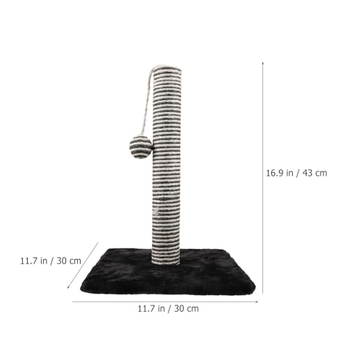 Rascador vertical para gatos con cuerda de sisal y bola colgante miniatura 2