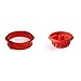 Lékué Duo Redondo Rojo Molde Pastel, Silicona, 23 X 7 X 23 Cm + Molde Bizcocho Savarín Hondo/Bundt 22 Cm