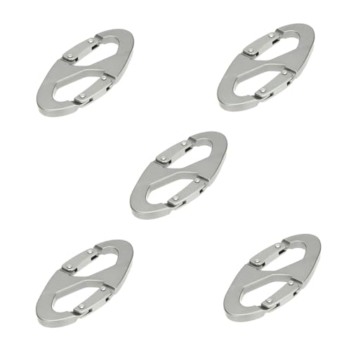 kowaku 5X 8 Shape Carabiners Clasps Accessories Easy to Use Professional Buckle Snap Clips Hardware for Backpacking Climbing Hiking