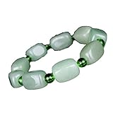 Natural Xinjiang Hetian Verde Colorido Jade Oro Seda Jade Tallado a Mano Pulsera de Calabaza para Mujer Cuentas de Jade Pulsera de Piedras Preciosas