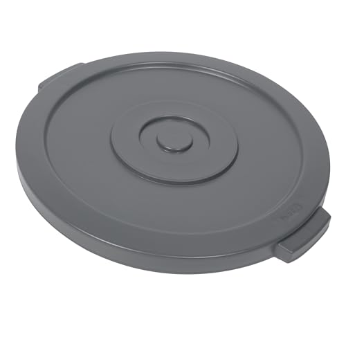 Restaurantware-LID ONLY: RW Clean Waste Container Lid, 1 Round Trash Can Cover - Waste Bin Sold Separately, For 20 Gallon Dustbin, Built-In Handle, Gray Plastic Garbage Can Cover, Heavy-Duty by Restaurantware - Used condition - US$20.74
