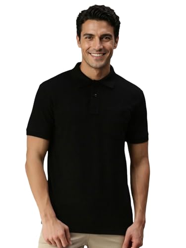 Image of Lux Cozi Men's Polo T-Shirt Regular Fit Half Sleeves with Pocket | Cotton Blend Polo Neck Collar T-Shirt for Men | Casual, Office Comfortable Breathable T-Shirt | Stylish Plain Tee