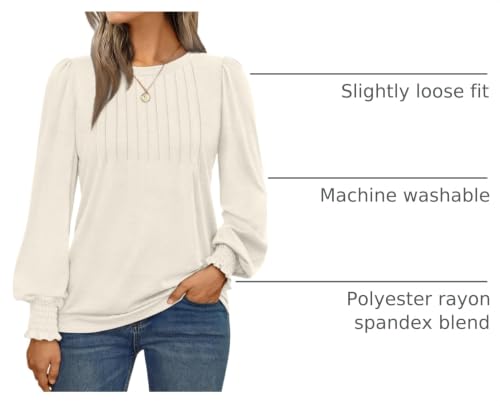 Image of AUTOMET Womens Long Sleeve Shirts Fall Blouses Tops Business Casual Outfits