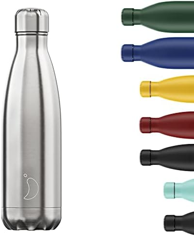 Chilly's Water Bottle - Stainless Steel and Reusable - Leak Proof, Sweat Free - All Black - 260ml
