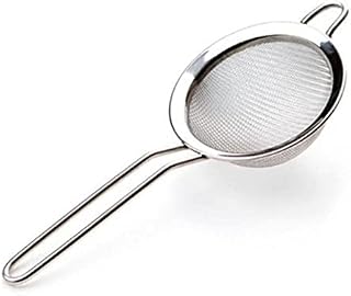 Mesh Strainer Stainless Steel Kitchen Sieve Oil Strainers Fine Mesh Tea Strainer Metal Filter for Cooking Baking Straining Rice Flour Colander Soup Rust Free Dishwasher Safe (Size 12Cm )(1 Pc Only)