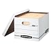 Bankers Box STOR/FILE Storage Boxes, Standard Set-Up, Lift-Off Lid, Letter/Legal, 4 Pack (0070308)