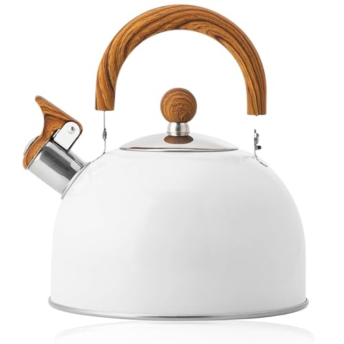 Bouilloire à Thé Sifflante, Théières à Sifflet En Acier Inoxydable Pour Dessus De Cuisinière,...