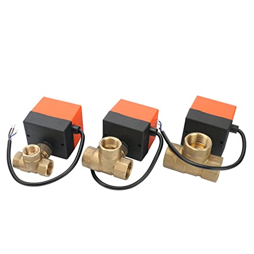 Vanne à bille motorisée 24vdc vanne électrique laiton 3 voies 3/4 pouce
