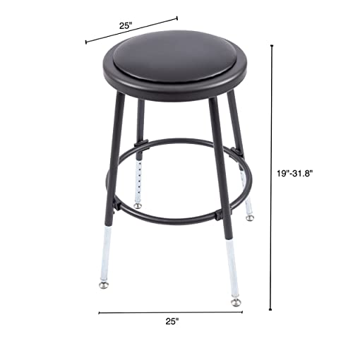 Image of Stand Up Desk Store Stackable Adjustable-Height Classroom Office Workstation Stool (Black)