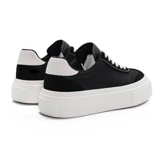 Men's Stylish Platform Sneakers Lace Up Casual Shoes with Thick Comfortable Rubber Soles for Walking Skateboarding3