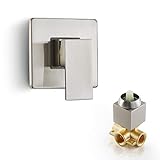 Dr Faucet Shower Water Mixer Single Handle Shower Valve Temperature Mixing Valve Complete Shower Kit, Brushed Nickel
