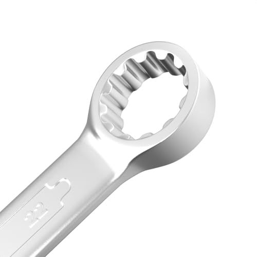 Image of Groz Combination Spanner 22 mm, Length 248 mm | DIN 3113 Standards | Chrome Vanadium, Matt Satin Chrome Combination Wrench Tool | CSP /DIN /22G