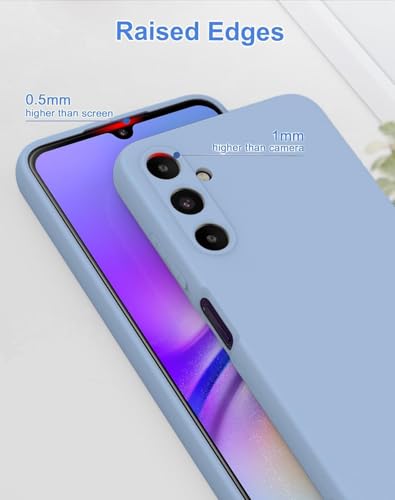 Image of DIZORO Microfiber Candy Case Compatible for Samsung A15 5G Smooth Touch Cushion Liquid Soft Silicone Gel Rubber Phone Cases Non-Slip Full Body Protective Shockproof Back Cover (Sierra Blue.)