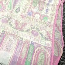 エトロ本物 ETRO ストール ペイズリー柄 全長112cm 幅32cm シルク100
