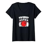 Photo Gallery donna squadra di bowling pin buddy maglietta con collo a v Photo Gallery donna squadra di bowling pin buddy maglietta con collo a v