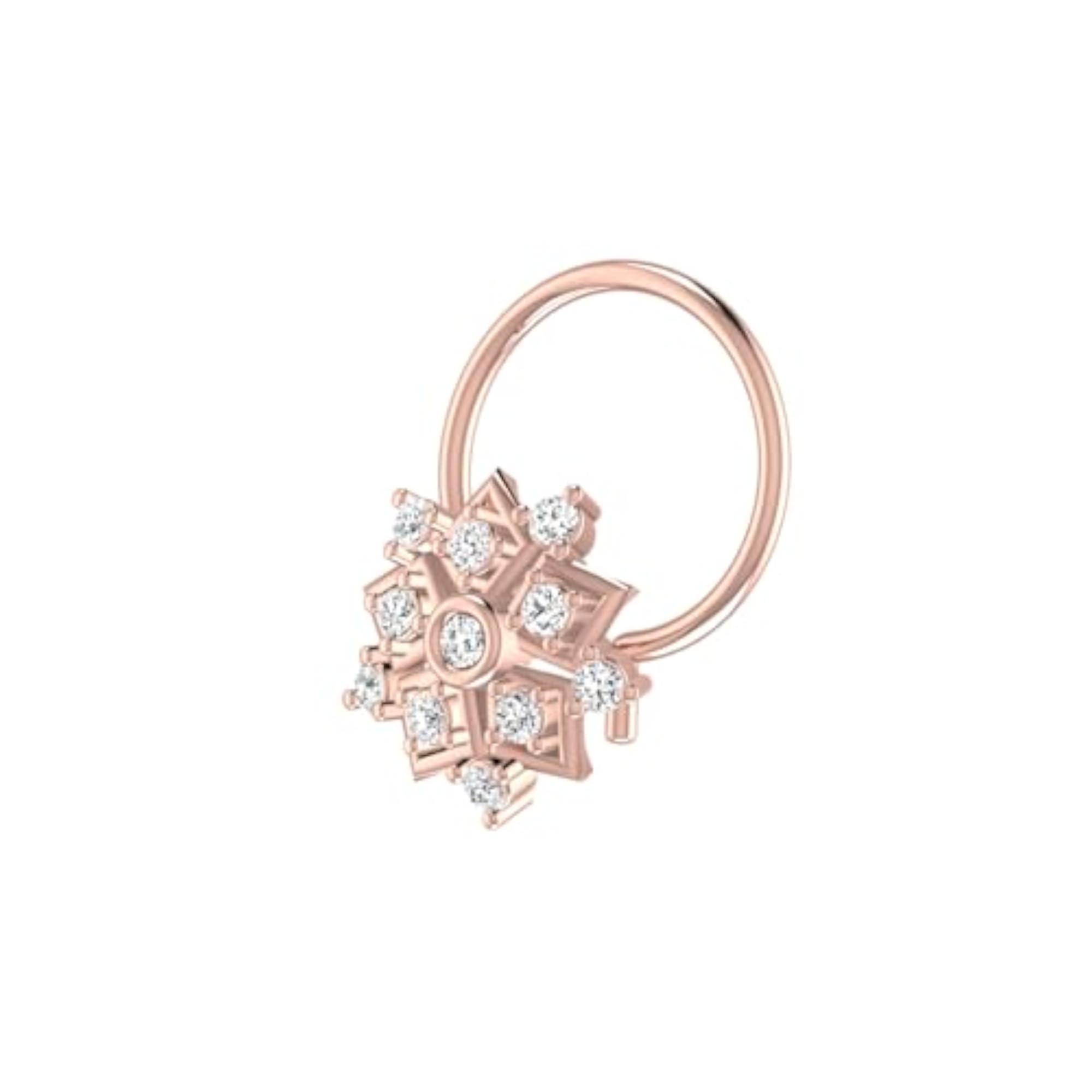 Women's 14Kt Rose Gold Stud Nosering, Classic