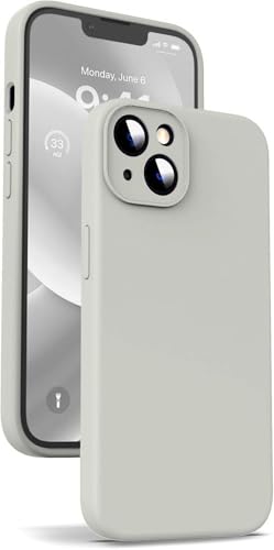 Image of DIZORO Square Candy Case Compatible for iPhone 13 / iPhone 14 6.1 Inch Shockproof Slim Back Cover Liquid Silicone Case - Stone