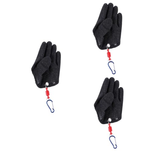 Gants de pêche imperméables Toddmomy avec poignée antidérapante en émulsion noire