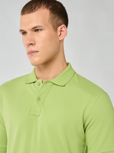 Image of Bewakoof Men Solid Regular Fit Half Sleeve Collar Pure Cotton T-Shirt