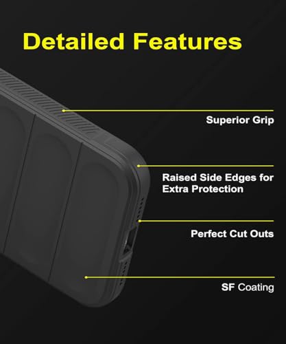 Image of WOW IMAGINE Ultimate Silicon Back Cover Case for Samsung Galaxy M15 5G Prime Edition | M15 5G | F15 5G | Drop Protection Bumper | Anti-Slip Grip | Scratch Proof Micro-Fibre Cloth Inside (Pitch Black)