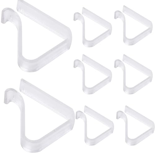 DIAONIAN 8 Piezas Sujeta Manteles,Sujeta Manteles De Mesa Exterior,Pinzas Sujeta Manteles,Pinzas para Manteles De Mesa,Pinzas Mantel,Material De PS,Transparente,para Mesa De 2-3,5cm De Espesor