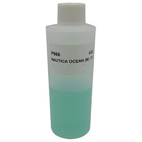 4 oz, Light Blue - Bargz Perfume - Nautica Ocean Body Oil For Men Scented Fragrance