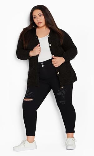 Image of Avenue Women's Plus Size Cardigan - Amber Boucle