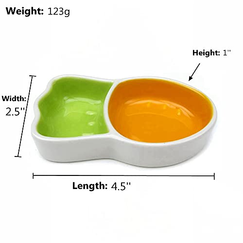 Haichen Tec Hamster Food Bowl - Ceramic Small Animals Food Dish And Water Bowl Chew Resistant Food Bowls Water Feeder For Hamster Rat Hedgehog Gerbil Mice Squirrel Sugar Glide Birds thumb #1