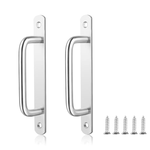 ELEPRUC 2PCS Schiebetür Griffe Edelstahl 304, Robuste Schiebetürgriffe, 160MM Scheunentorgriff, Schiebe Türgriff, Schrank Torgriffe, Schiebetür Handgriff für Scheunentor Schiebetüren Gartentorgriffe