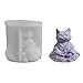 omiinitio Gatti Figura Stampi In Silicone Per Resina Epossidica Sapone Candela Fare Cemento Intonaco Stampi In Silicone Per Forniture di Candele F immagine