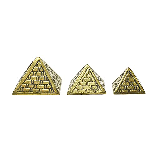 Set of 3 Egyptian Pyramids Made in Egypt Different Scale Sizes from the Great Pyramid of Gize