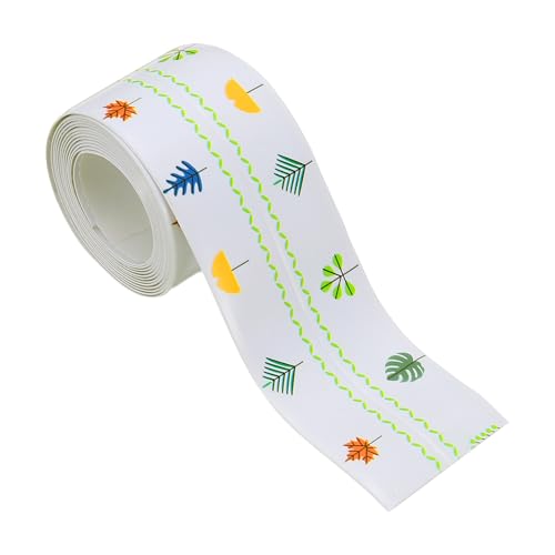 Image of PATIKIL Caulk Tape Waterproof Self Adhesive, PVC Toilet Caulking Sealant Strip Bathtub Caulk Sealing Strip Tape for Bathroom Kitchen Countertop, Autumn Leaves (1.5 Inch x 5 Ft)
