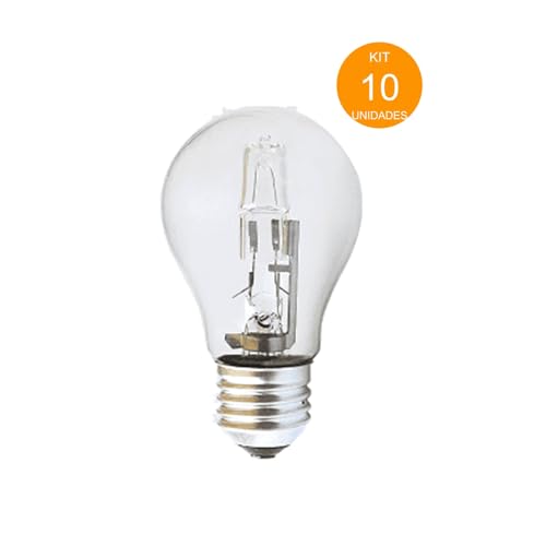 Kit 10 Lâmpadas Halógenas 70w 127v Amarela 2800k Incandescente Soquete E27