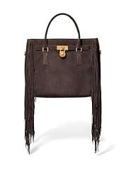 Antique Gold-tone Hardware/Fringe Suede/Chocolate