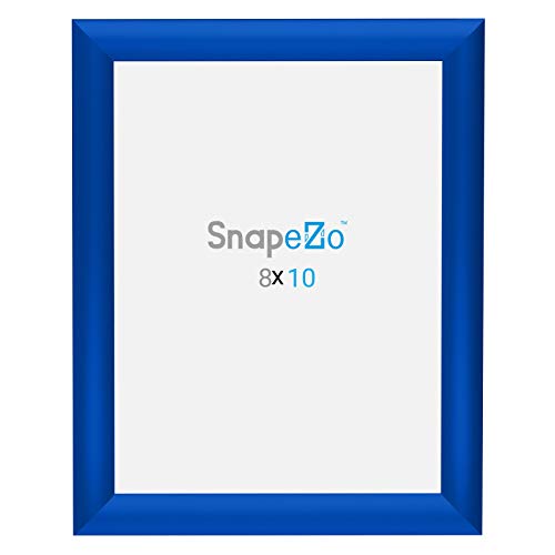 image for SnapeZo Photo Frame 8x10 Inches, Blue 1 Inch Aluminum Profile, Front-L