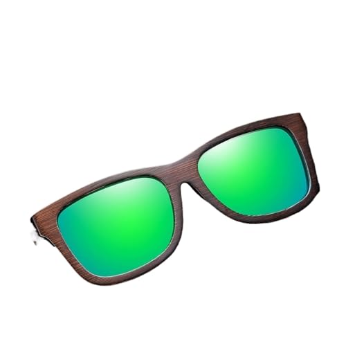 Lunettes de soleil en bois anti fatigue oculaire pour homme couleur thé S3833