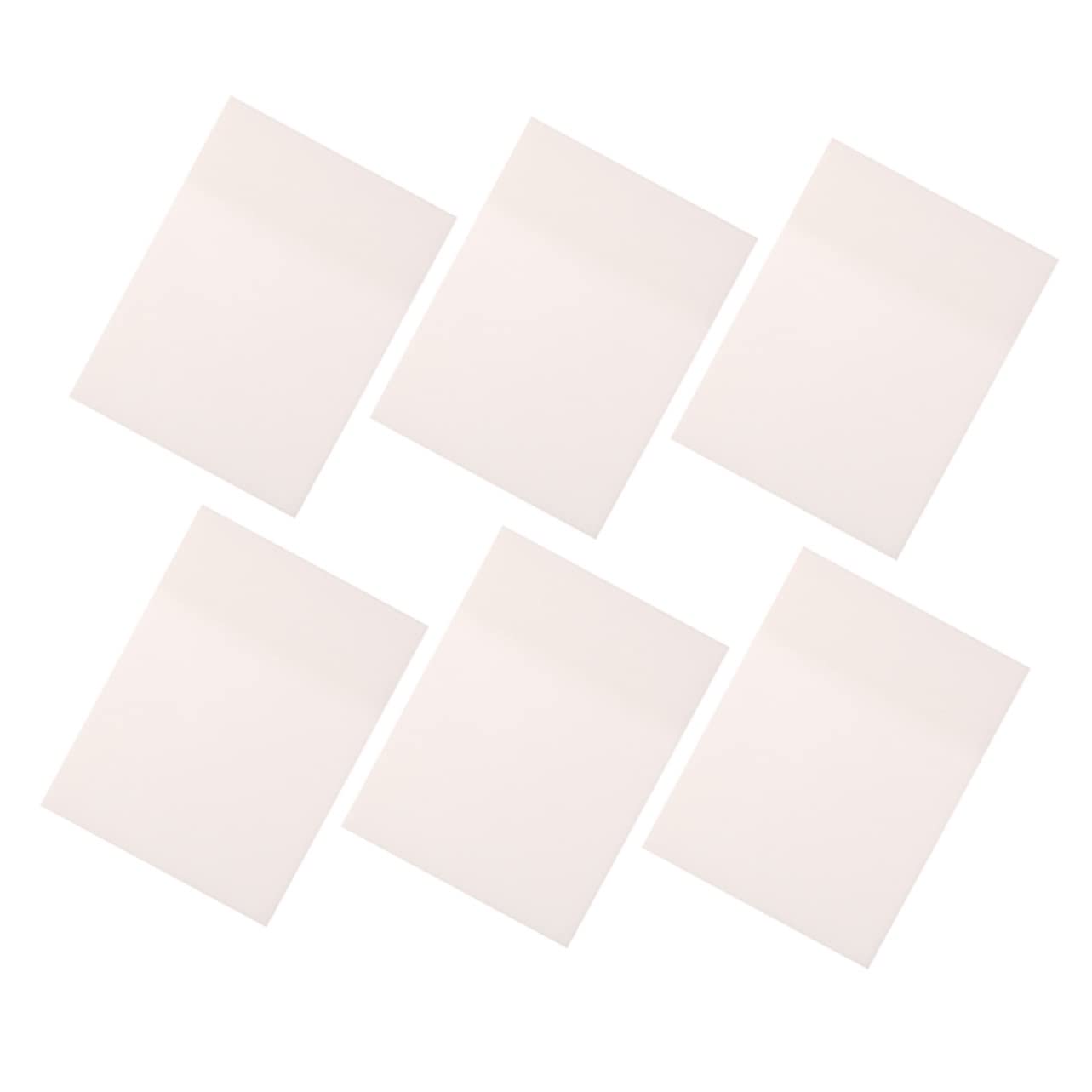 6pcs Transparent Sticky Memo Pads for Home Office School Note Pads Smooth Writing Portable Design and Wide Application