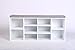 mymai Schuhschrank mit Sitzkissen Schuhbank Schuhregal Sitzbank gepolsterte Sitzbank mit Stauraum 10 Fächer für Flur Eingangsbereich weiß grau HFH05-WEI B104 x T30 x H48 cm