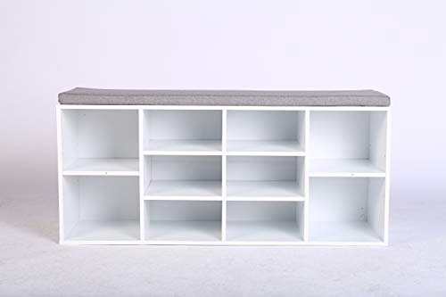 mymai Zapatero, Madera, Blanco, 104 x 30 x 48 cm