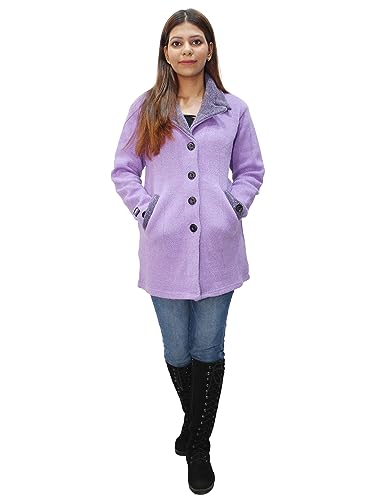 Image of Matelco Womens Woollen Collared Coat Cardigan