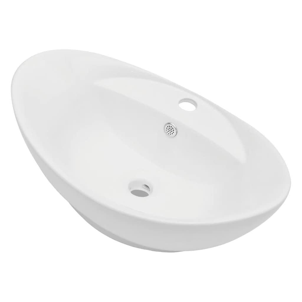 2-TLG. Juego de muebles de baño de cerámica negra con lavabo ovalado, 58,5 x 39 x 21 cm, estante de pared de 60 x 40 x 16,3 cm, material de madera y marco de metal, lavabo para baño, lavadero