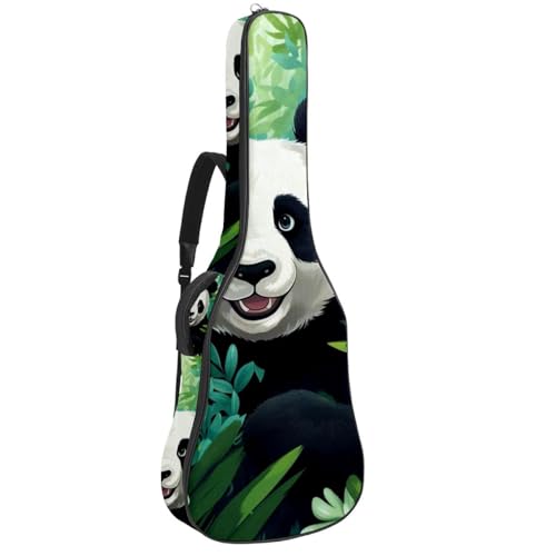 Sac pour guitare acoustique 41 pouces étanche à motif panda mignon multicolor
